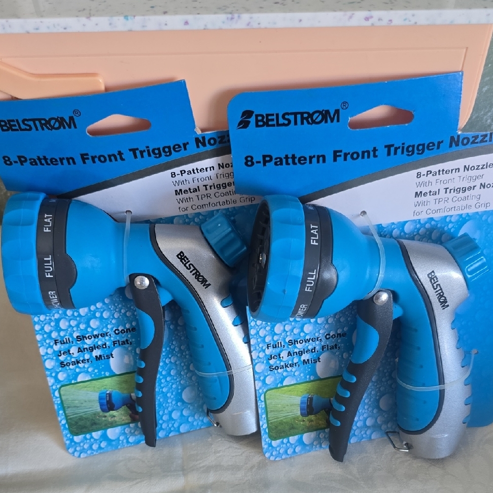 2 Belstrom 8-Pattern Front Trigger Nozzles, Comfortable Grip New